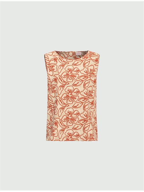 Top in cotone e lino ricamato EMME MARELLA | EMMVETRO192/001